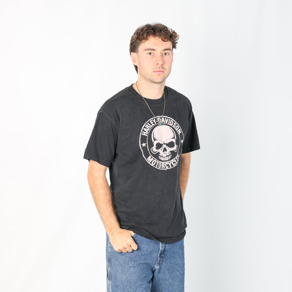 Black 90s Harley Davidson T-Shirt (L)